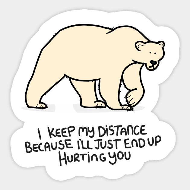 Grumpy Polar Bear Sticker by grumpyanimals